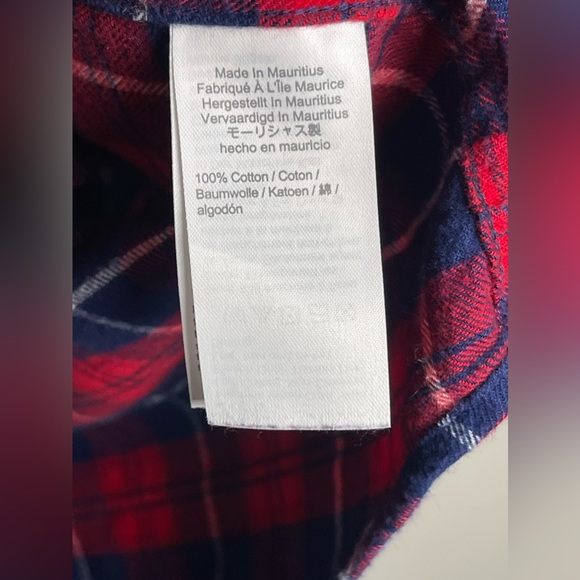 J CREW FLANNEL Mens Small Striped Multi Color Blue Red Double Pocket Style AC552 - Picture 10 of 10